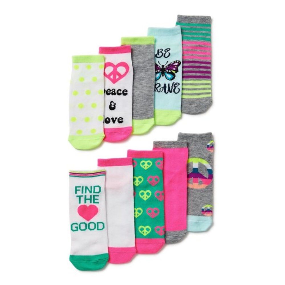 Women's Butterfly Low Cut Socks, 10-Pack